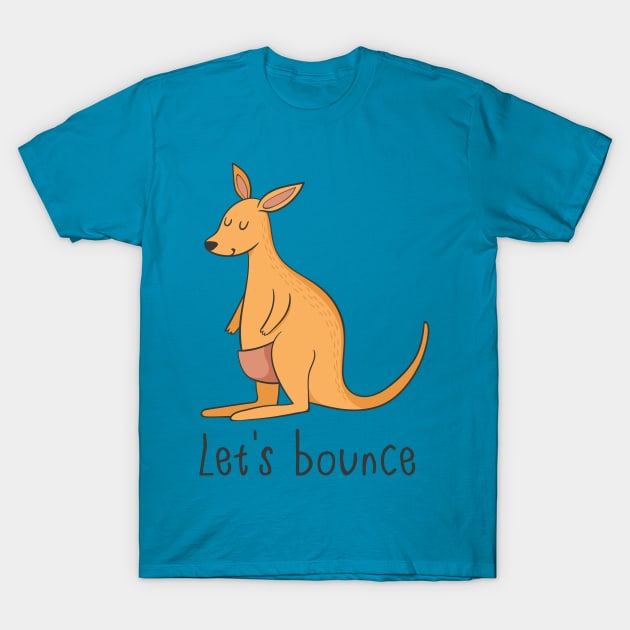 Let's Bounce- Cute Kangaroo T-Shirt by Dreamy Panda Designs